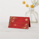 Search for chinese place cards Red and gold