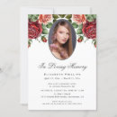 Search for red rose funeral invitations In loving memory