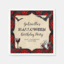 Search for antique halloween napkins Gothic