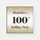 Search for 100th birthday napkins Calligraphy