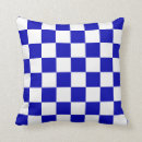 Search for checkered pillows Blue and white
