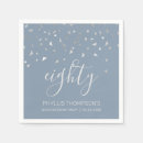 Search for silver napkins 80th birthday