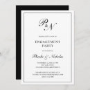 Search for black and white engagement party invitations Elegant