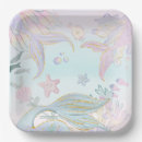 Search for mermaid paper plates Under the sea party