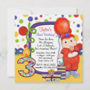 Search for circus 3rd birthday invitations Boy