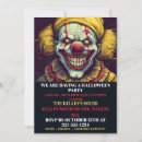 Search for scary clown invitations Costume party