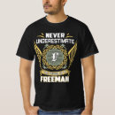 Search for freeman tshirts Never underestimate