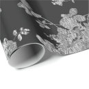 Search for silver wrapping paper Floral pattern