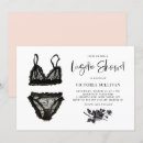 Search for lace bridal shower invitations Black and white