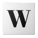 Search for black and white tiles Monogrammed