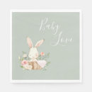 Search for bunny baby shower napkins Sage green