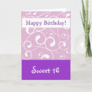 Search for sweet 16 birthday cards Purple