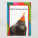 Search for gorilla birthday invitations Party