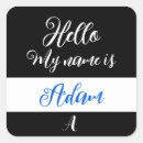 Search for hello my name is stickers Black