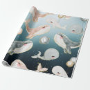 Search for whales wrapping paper Modern