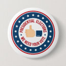 Search for presidential campaign buttons America