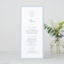Search for dusty blue wedding menus Classic