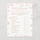 Search for guessing game baby shower invitations Pink