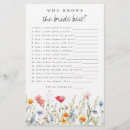 Search for who knows the bride best Wildflower