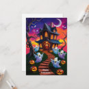 Search for haunted house cards Crescent moon