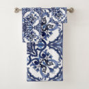 Search for indigo blue bath towels Geometric