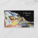 Search for paint brush business cards Artist