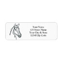 Search for horse return address labels Equestrian