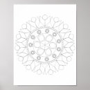 Search for black and white geometric pattern posters Mandala