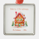 Search for gingerbread house ornaments Vintage