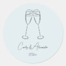 Search for bubbles wedding stickers Champagne