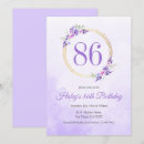 Search for 86th birthday invitations Floral