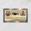 Search for mechanic business cards Metal