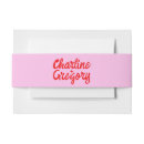 Search for modern retro invitation belly bands groovy