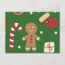 Search for gingerbread man postcards Red and green