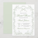 Search for classic elegant bridal shower invitations Sage green