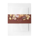 Search for burgundy wedding invitation belly bands boho