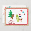 Search for warm weather christmas cards Santa