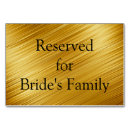 Search for reserved table cards Gold