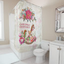 Search for christmas shower curtains Poinsettia