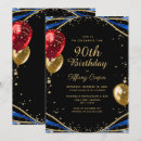 Search for red 90th birthday invitations Script