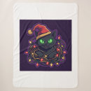 Search for christmas black cat blankets Cute