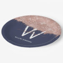 Search for navy and pink plates Glitter