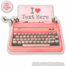 Search for vintage valentine stickers Typewriter