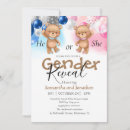 Search for bears gender reveal baby Pink and blue