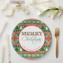Search for ugly christmas sweater plates Red and green