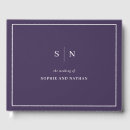 Search for purple wedding guest books Elegant