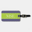 Search for chevron luggage tags initials