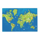 Search for world map placemats Blue