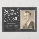 Search for surprise party for men invitations Chalkboard