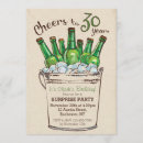 Search for cheers and beers 30th birthday invitations Chalkboard